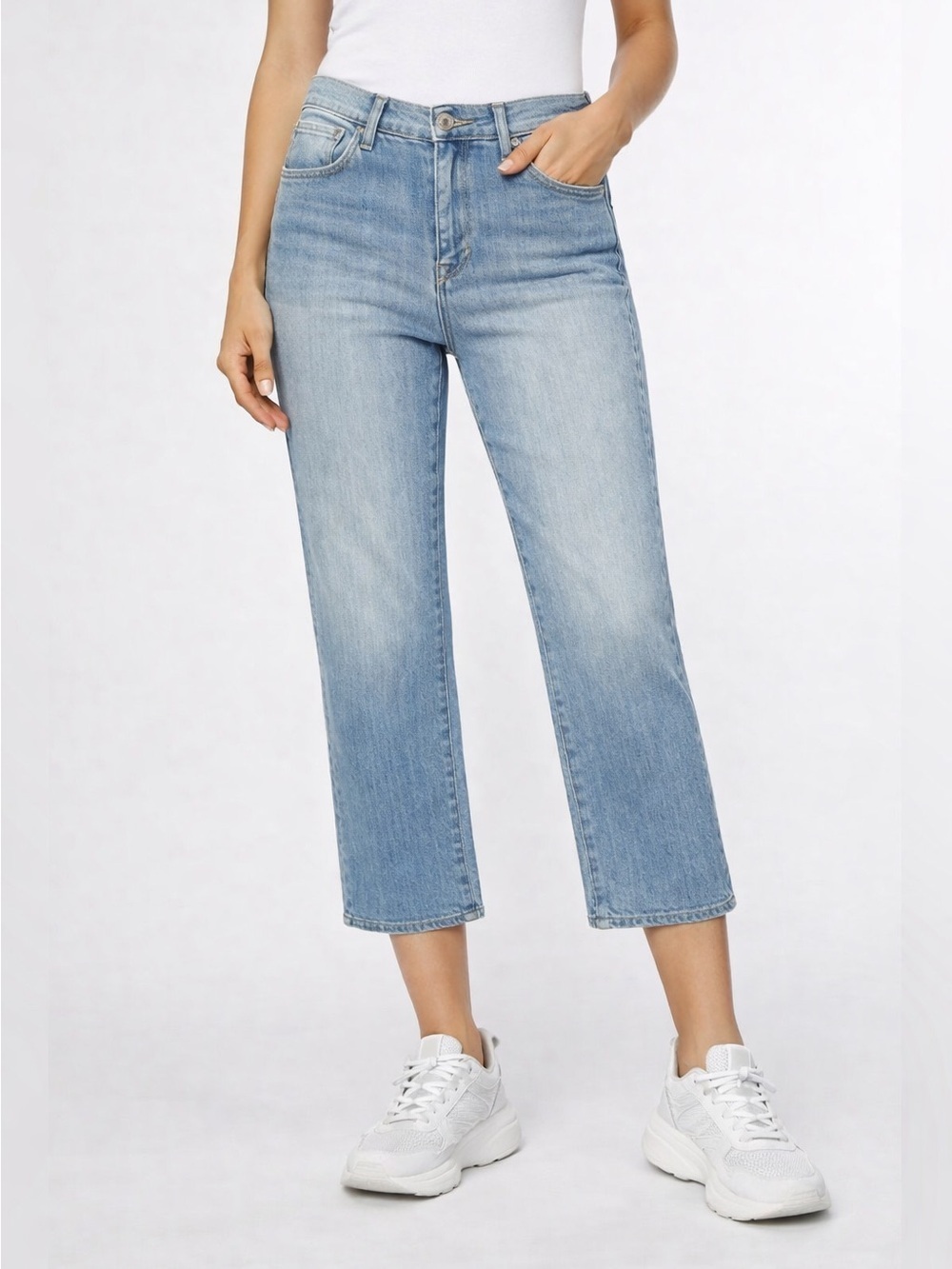 L’AGENCE High Rise Cropped Jeans Light Wash Size 29